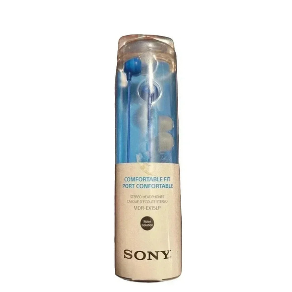 Sony MDR EX15LP Fashion Color EX Series In Ear Earbud Headphones Blue - Picture 1 of 2